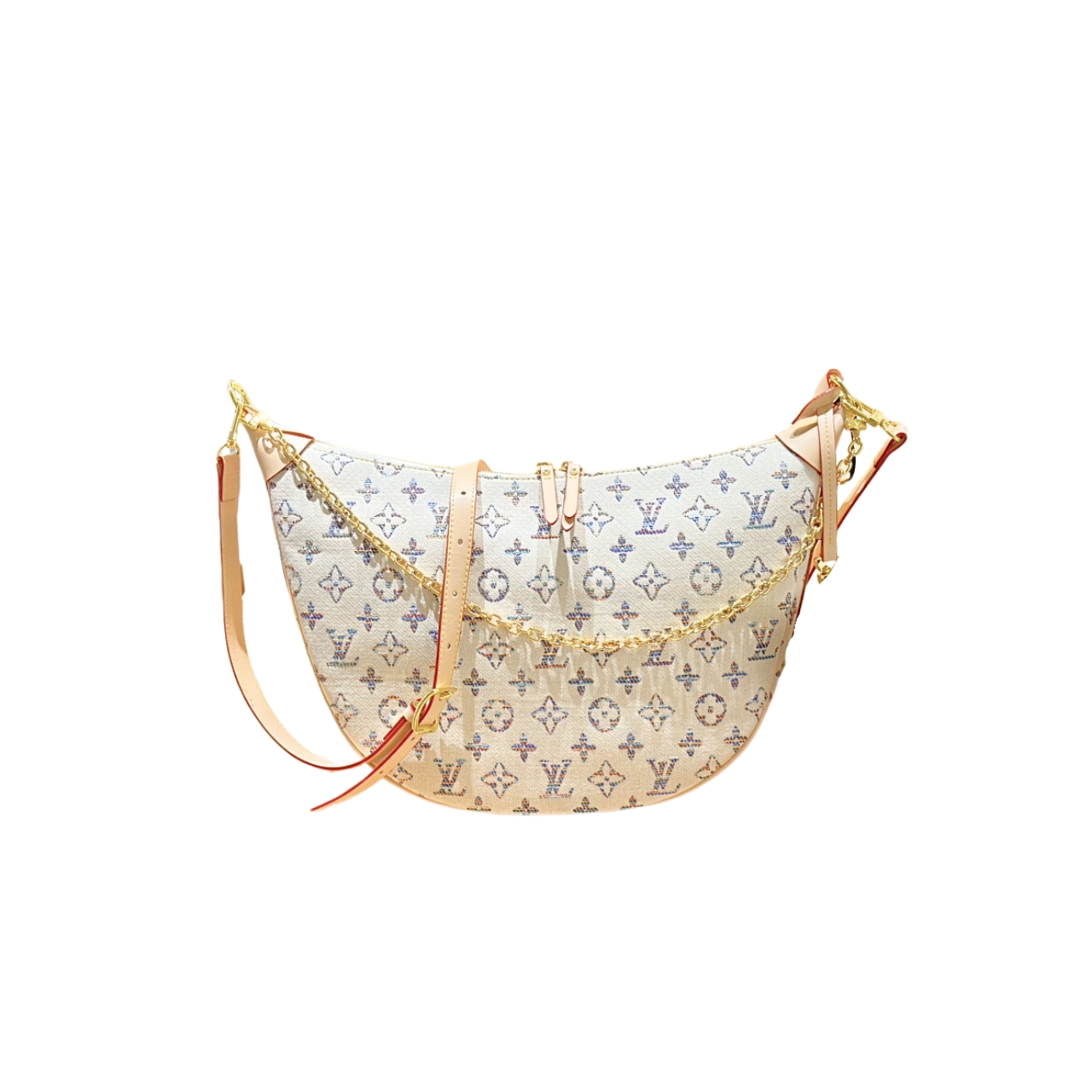 LV LOOP HOBO MONOGRAM BAG MULTICOLOR BEIGE 38CM