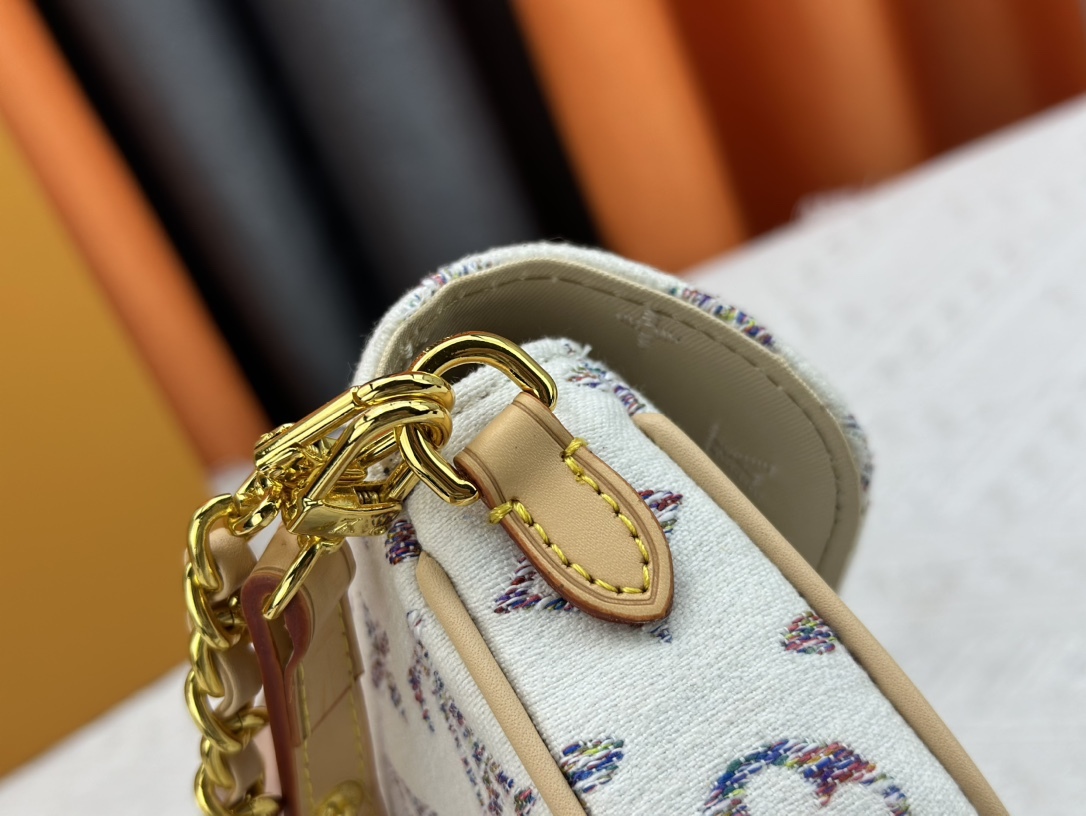 LV WALLET ON CHAIN IVY MULTICOLOR WHITE 23CM M83499