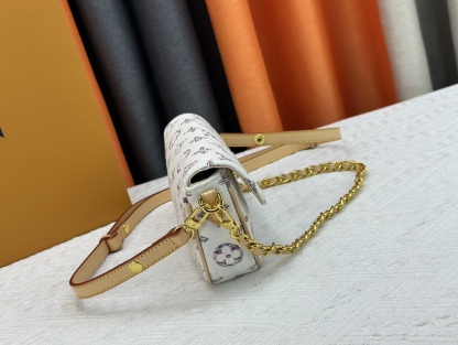 LV WALLET ON CHAIN IVY MULTICOLOR WHITE 23CM M83499