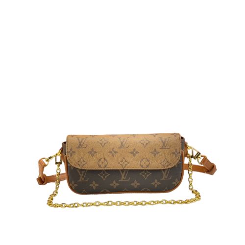LV WALLET ON CHAIN IVY BEIGE BROWN M81911