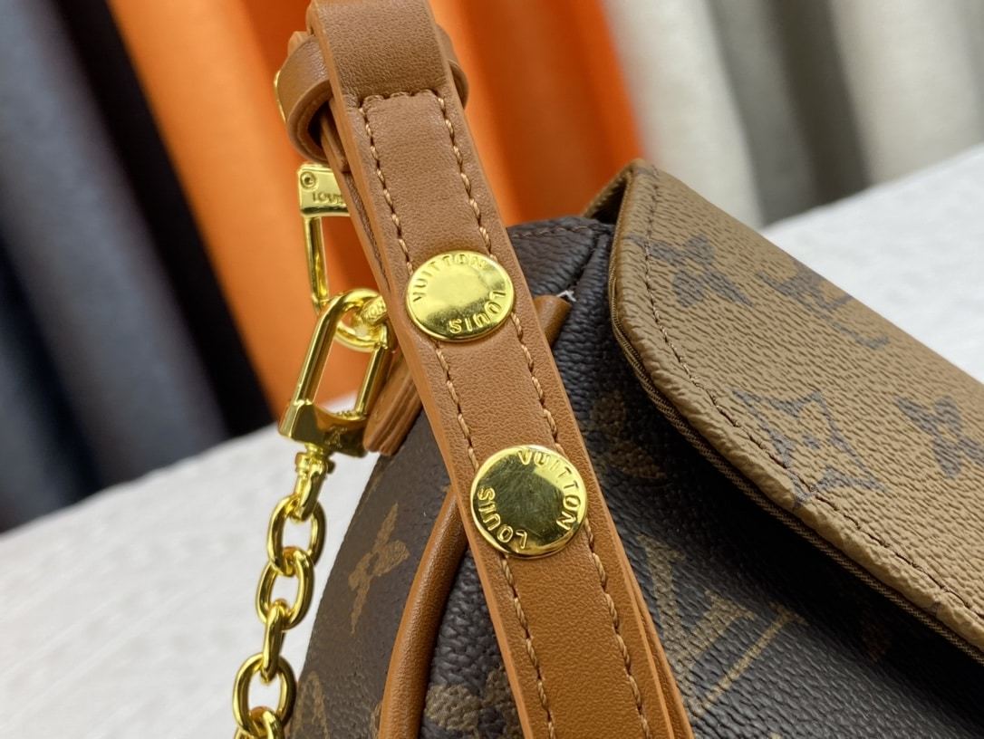 LV WALLET ON CHAIN IVY BEIGE BROWN M81911