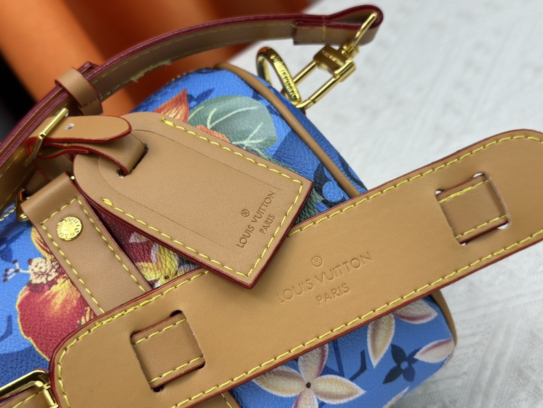 LV KEEPALL BANDOULIERE 25 BRIGHT BLUE 25CM M24999