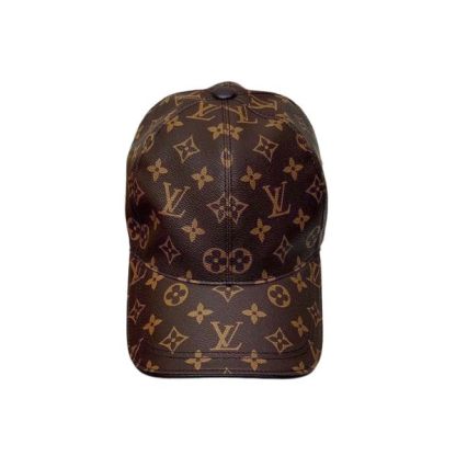 LV MONOGRAM COATED CANVAS CAP BROWN