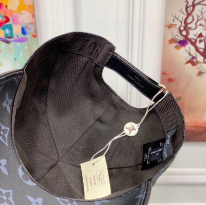 LV MONOGRAM COATED CANVAS CAP BLACK