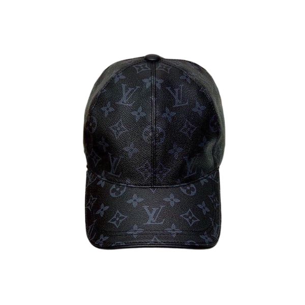 LV MONOGRAM COATED CANVAS CAP BLACK
