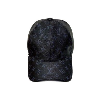 LV MONOGRAM COATED CANVAS CAP BLACK