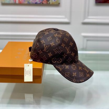 LV MONOGRAM COATED CANVAS CAP BROWN