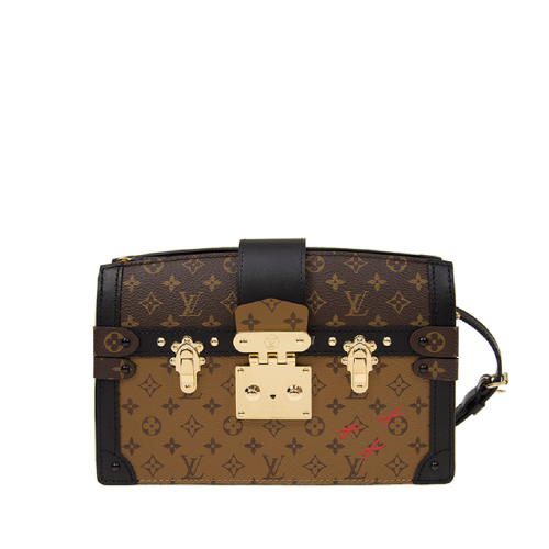 LV TRUNK CLUTCH MONOGRAM CANVAS HANDBAGS BROWN 20CM M43596