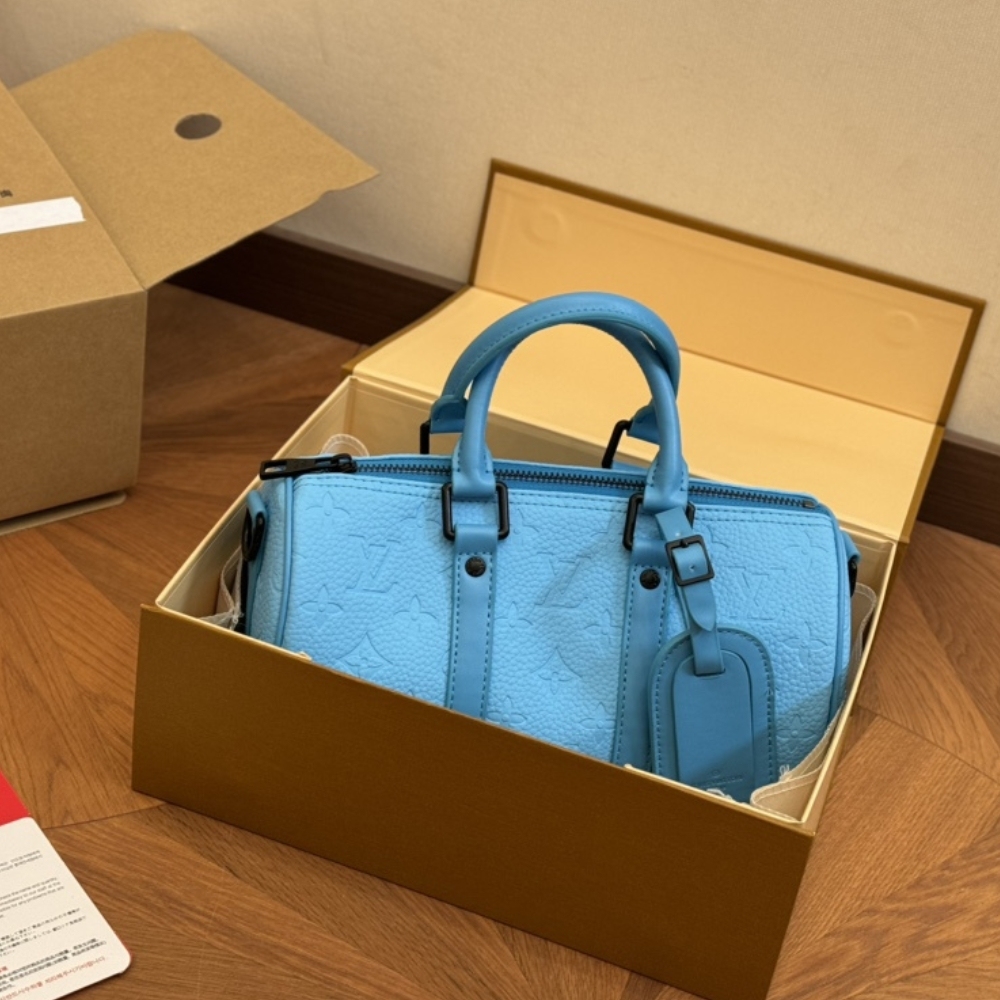 LV KEEPALL BANDOULIÈRE 25 TURQUOISE 25CM M11996