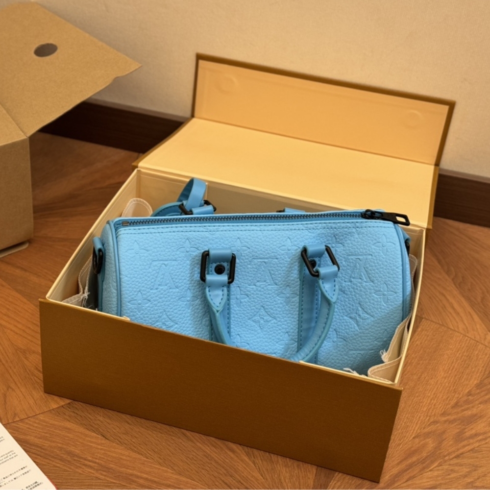 LV KEEPALL BANDOULIÈRE 25 TURQUOISE 25CM M11996