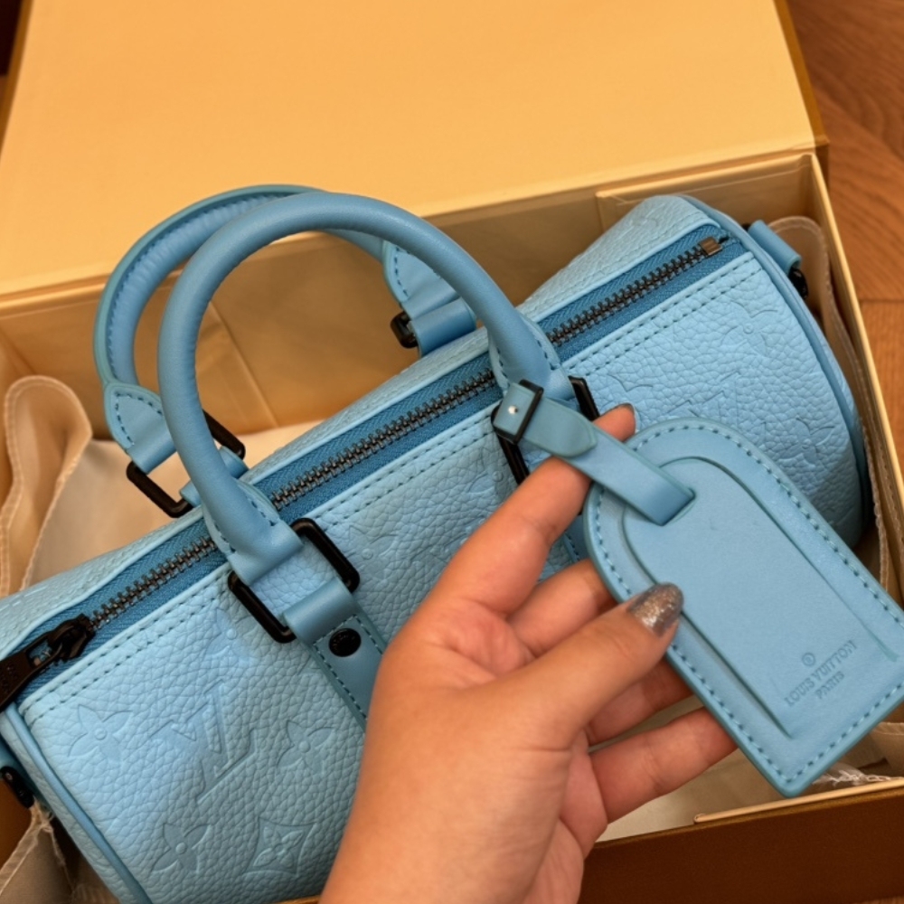 LV KEEPALL BANDOULIÈRE 25 TURQUOISE 25CM M11996