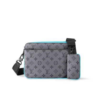 LV TRIO MESSENGER TURQUOISE 25CM M69443