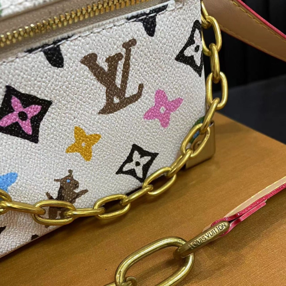 LV MINI SOFT TRUNK MONOGRAM CRAGGY COATED CANVAS VANILLA 18CM M25132