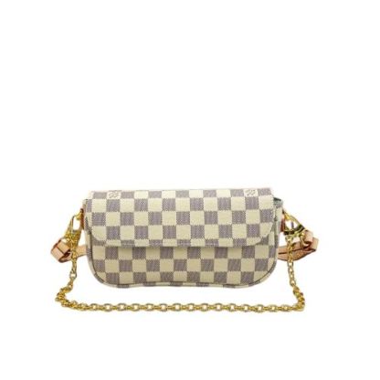 LV IVY WALLET ON CHAIN BAG DAMIER EBENE BEIGE 23CM M81911