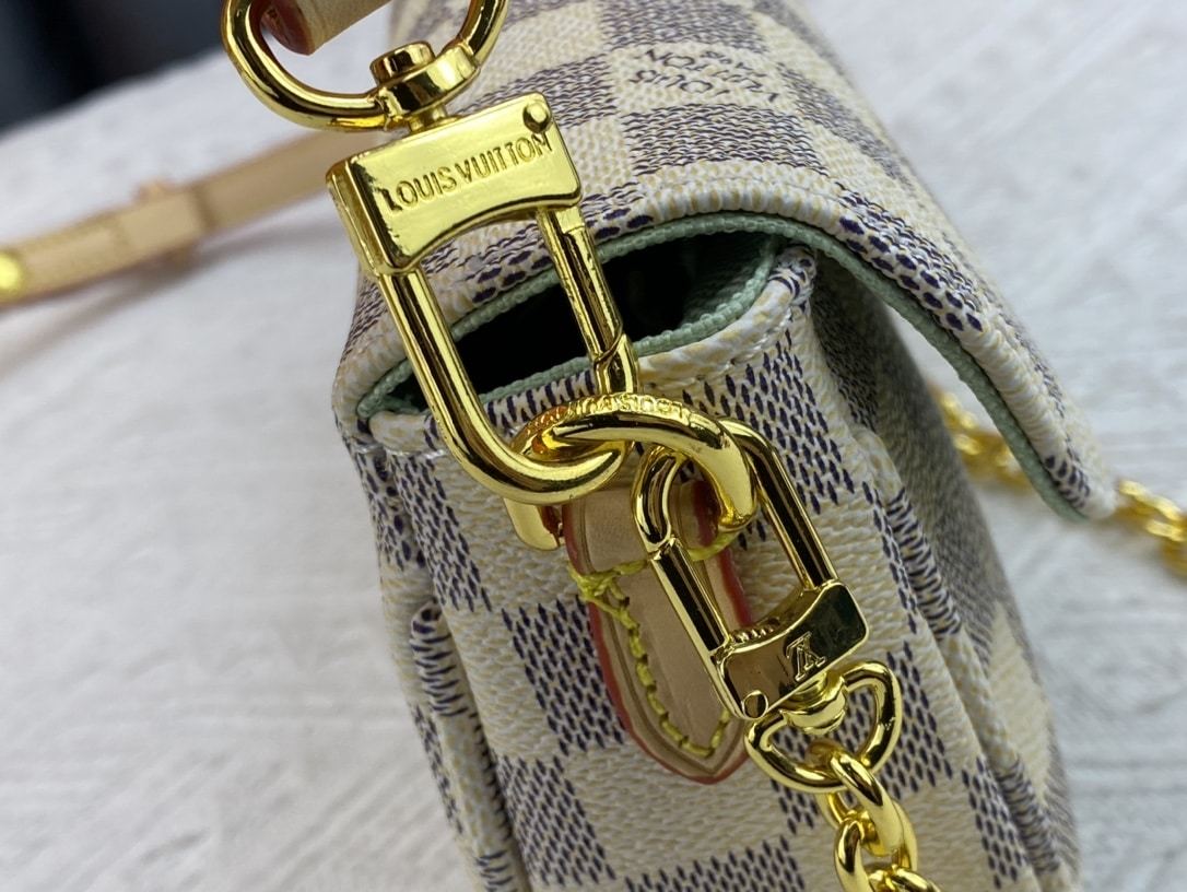 LV IVY WALLET ON CHAIN BAG DAMIER EBENE BEIGE 23CM M81911