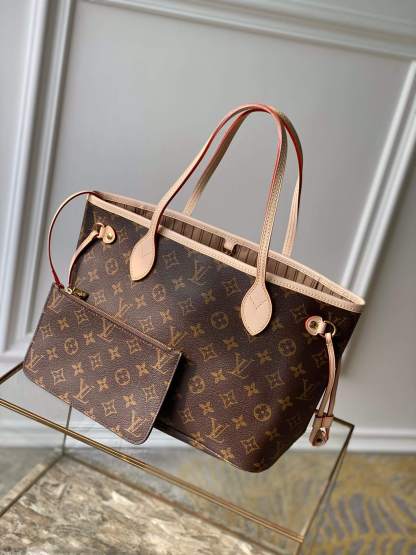 M40155 NEVERFULL PM tote bag monogram apricot MY HERITAGE subaxillary bag Handbag