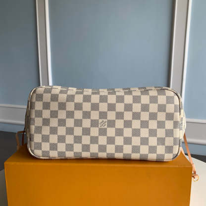 Neverfull N41361 MM Shoulder tote bag M40995 white Damier GHW Used