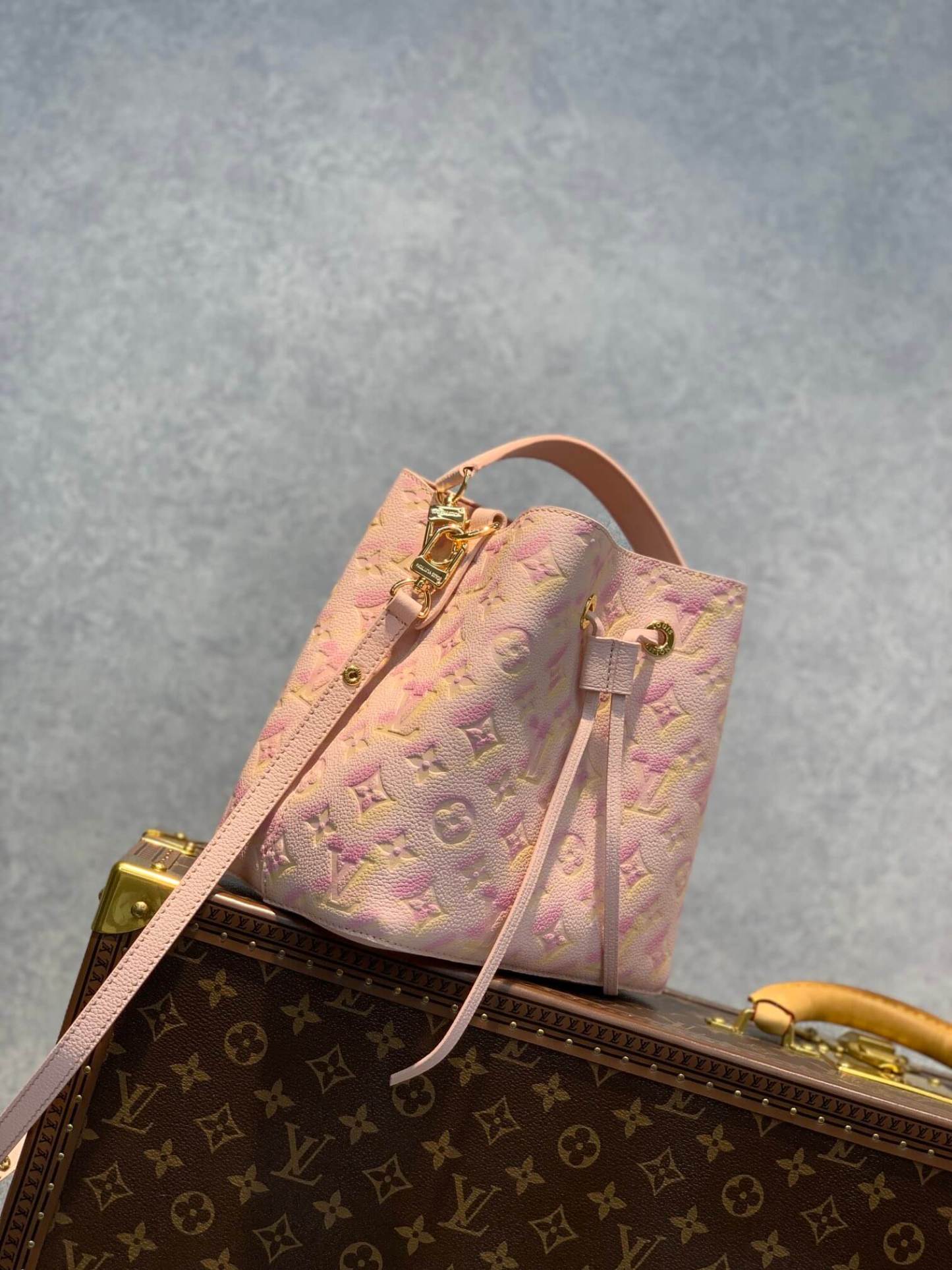 M46174 pink NéoNoé BB Bucket bag Monogram Empreinte