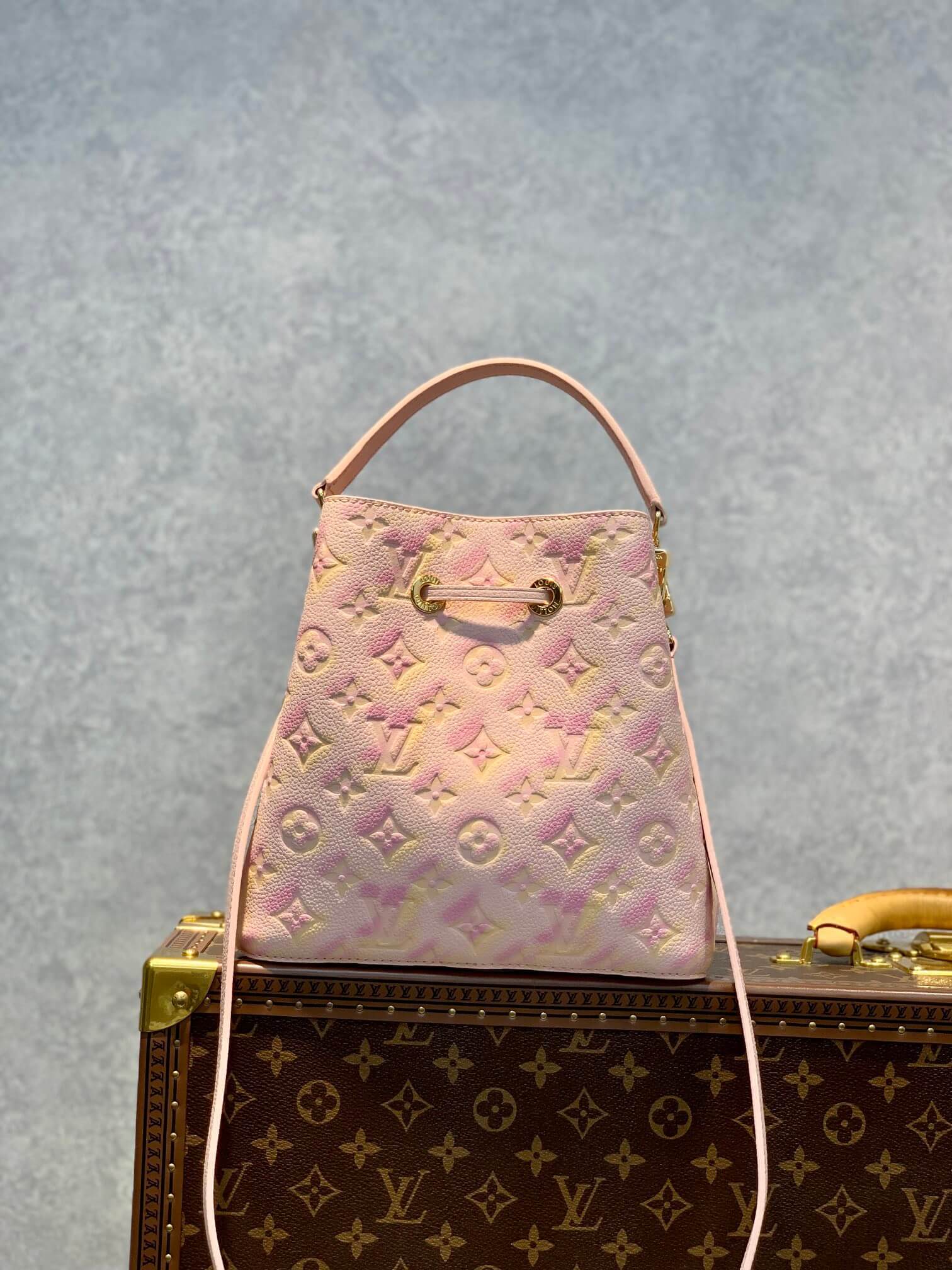 M46174 pink NéoNoé BB Bucket bag Monogram Empreinte