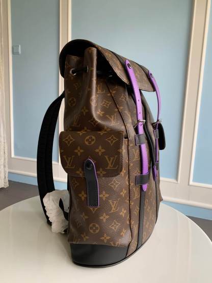 M46247 CHRISTOPHER PM backpack montsouris brown Monogram Macassar man bag