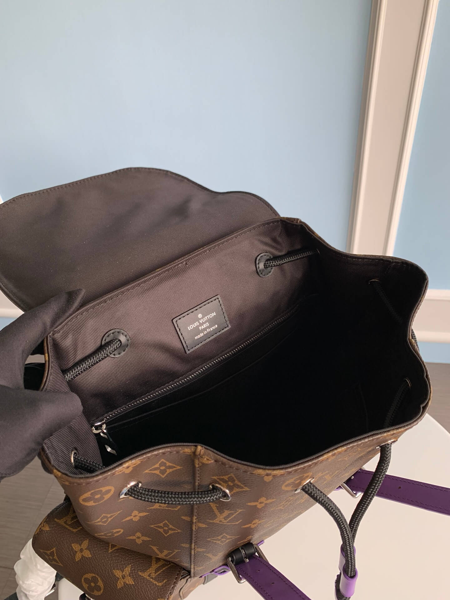 M46247 CHRISTOPHER PM backpack montsouris brown Monogram Macassar man bag