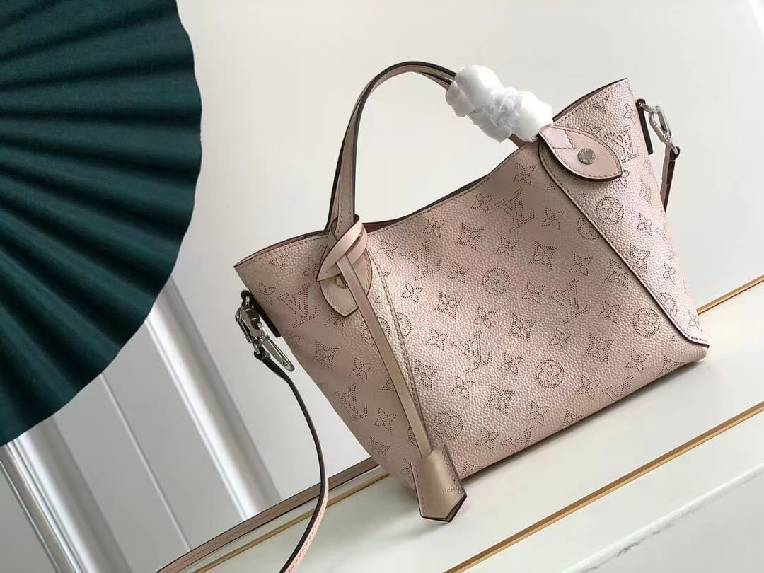 M54353 Hina PM Magnolia pink silver hardware tote bucket bag Two bags in one (2 in 1)