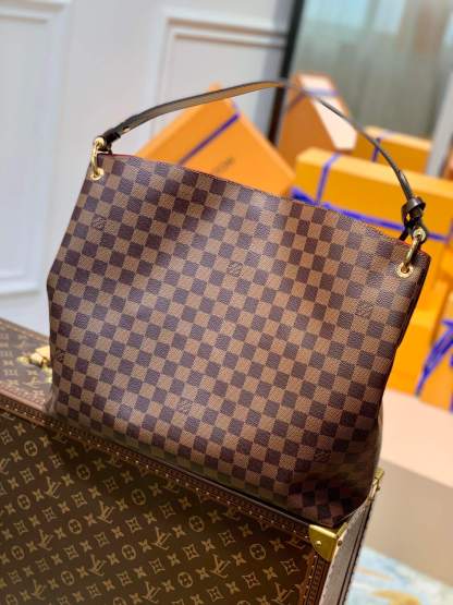 N44045 GRACEFUL MM big size DAMIER BROWN subaxillary bag