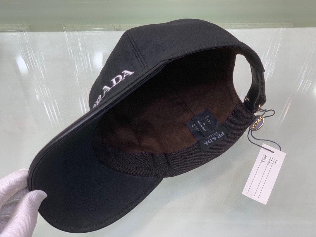 PD LOGO LETTER BASEBALL CAP BLACK