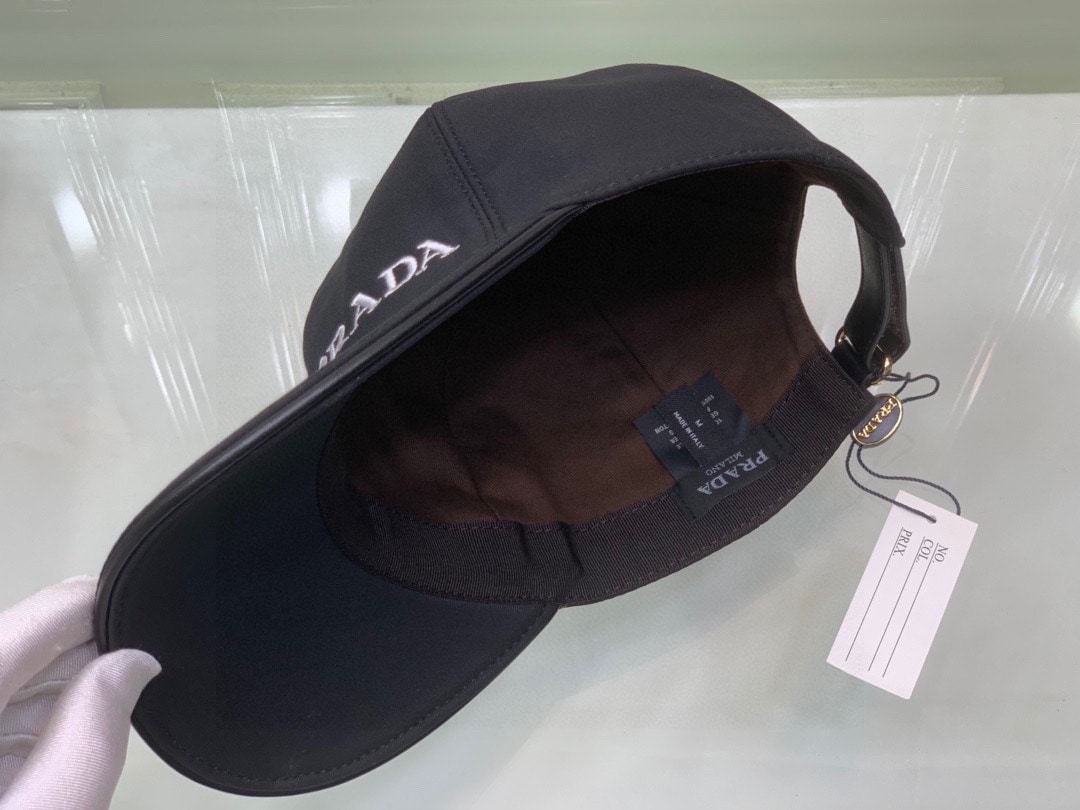 PD LOGO LETTER BASEBALL CAP BLACK