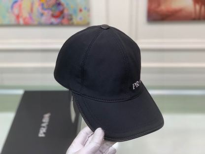 PD LOGO LETTER BASEBALL CAP BLACK