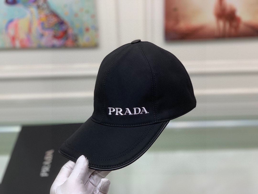 PD LOGO LETTER BASEBALL CAP BLACK