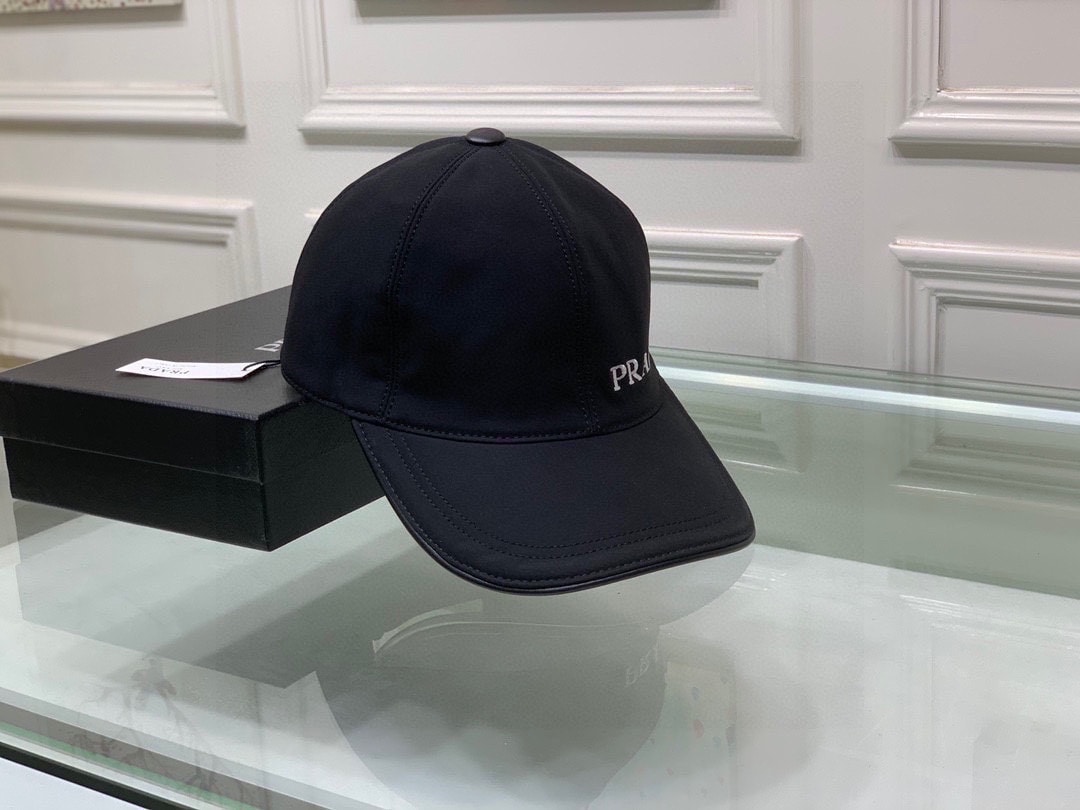PD LOGO LETTER BASEBALL CAP BLACK