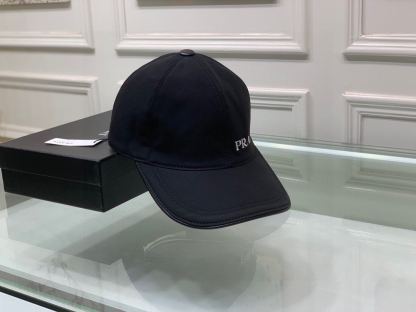 PD LOGO LETTER BASEBALL CAP BLACK