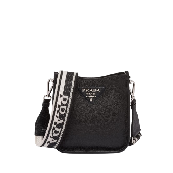 PR LEATHER MINI SHOULDER BAG BLACK 20CM 1BH191 2DKV F0002 V 3OO