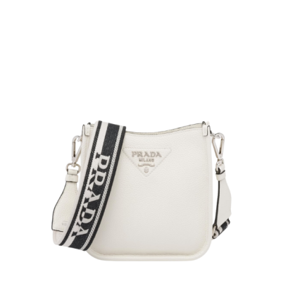 PR LEATHER MINI SHOULDER BAG WHITE 20CM 1BH191 2DKV F0009 V 3OO