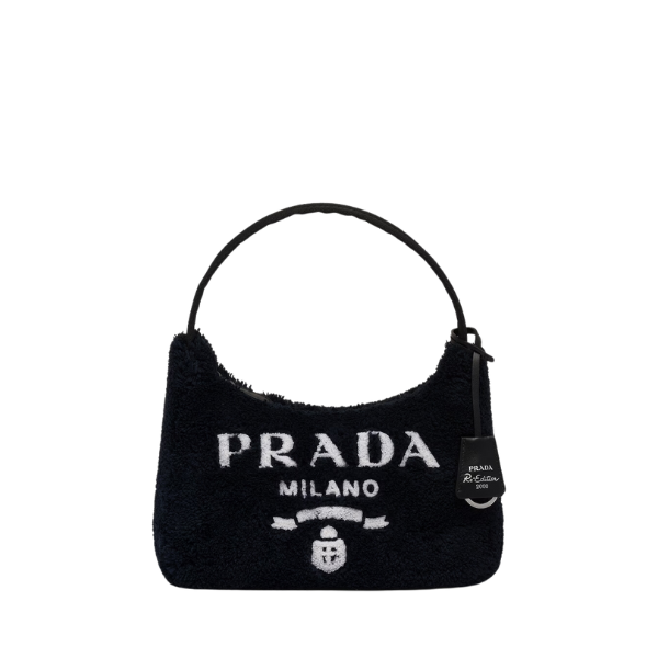 PR RE-EDITION 2000 TERRY MINI BAG BLACK 22CM 1NE515 2DXO F0967