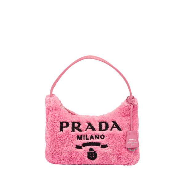 PR RE-EDITION 2000 TERRY MINI BAG PINK 22CM 1NE515 2DXO F046J