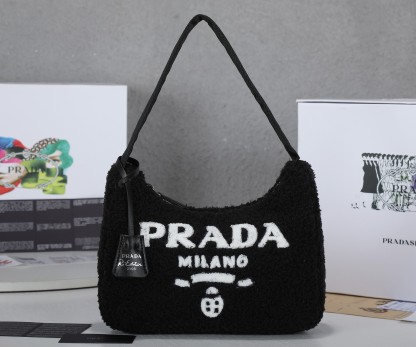 PR RE-EDITION 2000 TERRY MINI BAG BLACK 22CM 1NE515 2DXO F0967