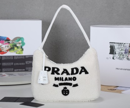 PR RE-EDITION 2000 TERRY MINI BAG WHITE 22CM 1NE515 2DXO F0964