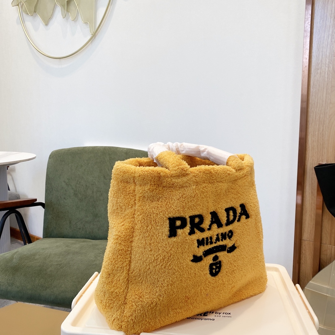 PR TERRY TOTE BAG YELLOW 41CM 1BG130 2DXO F0C5K V MWO