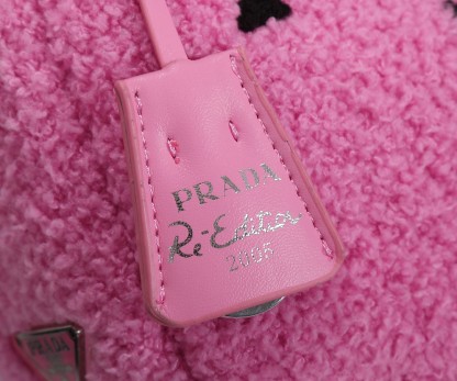 PR RE-EDITION 2000 TERRY MINI BAG PINK 22CM 1NE515 2DXO F046J