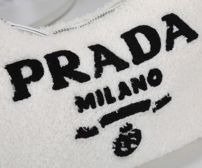 PR RE-EDITION 2000 TERRY MINI BAG WHITE 22CM 1NE515 2DXO F0964