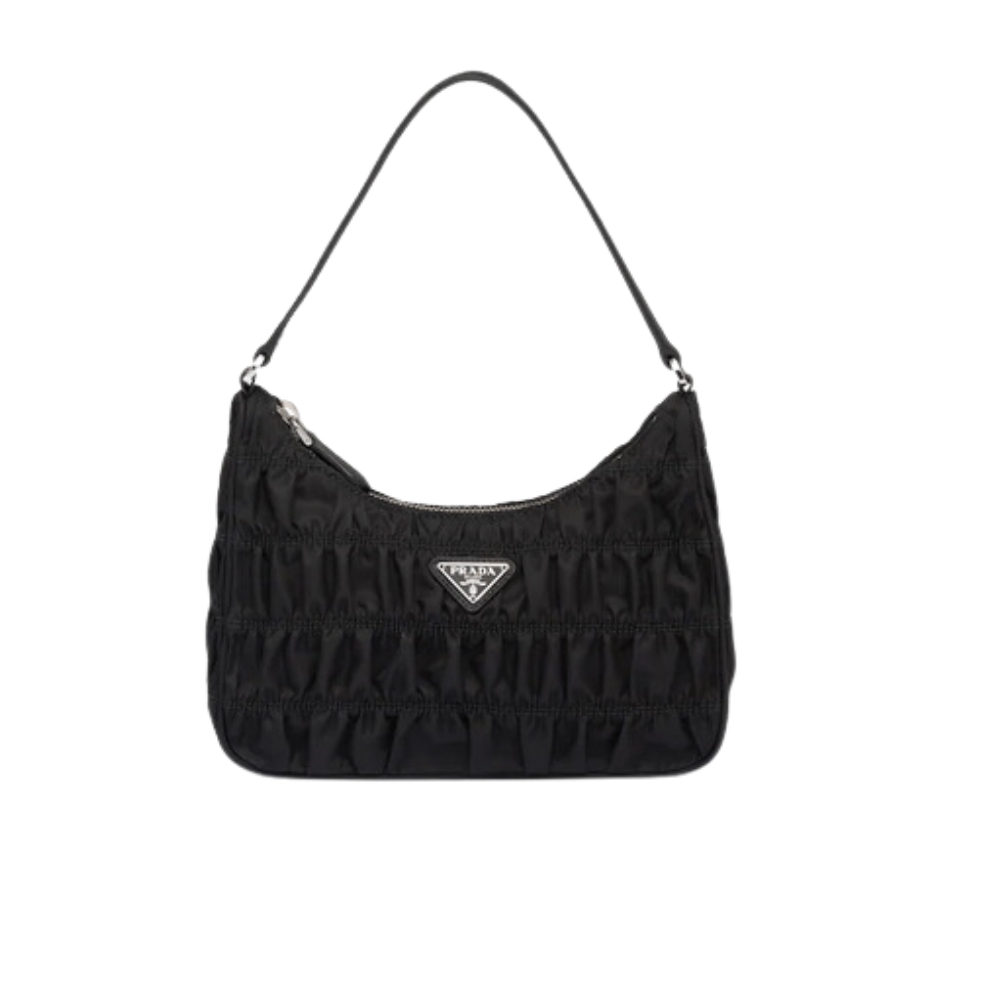PR MINI BAG NYLON AND SAFFIANO LEATHER BLACK 21CM 1NE204 QR1 F0002