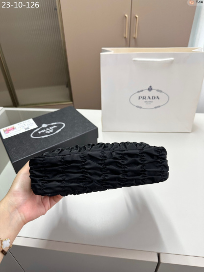 PR MINI BAG NYLON AND SAFFIANO LEATHER BLACK 21CM 1NE204 QR1 F0002