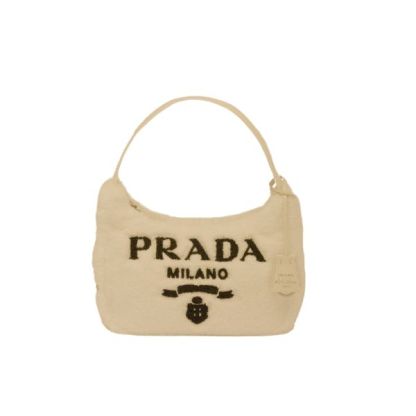 PR RE-EDITION 2000 TERRY MINI BAG BEIGE 23CM