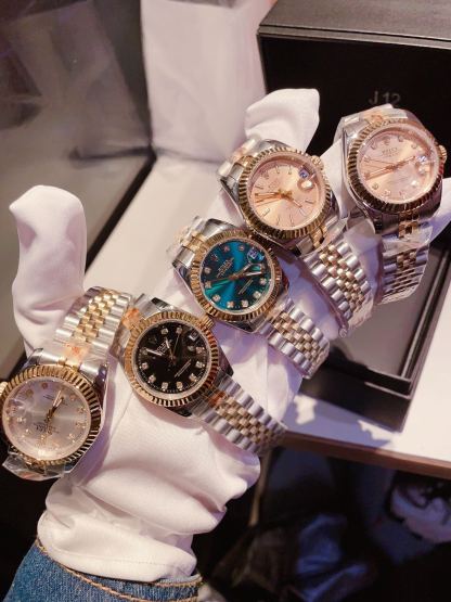ROLEX DATEJUST 31 GOLD WITH GREEN FACE 40MM