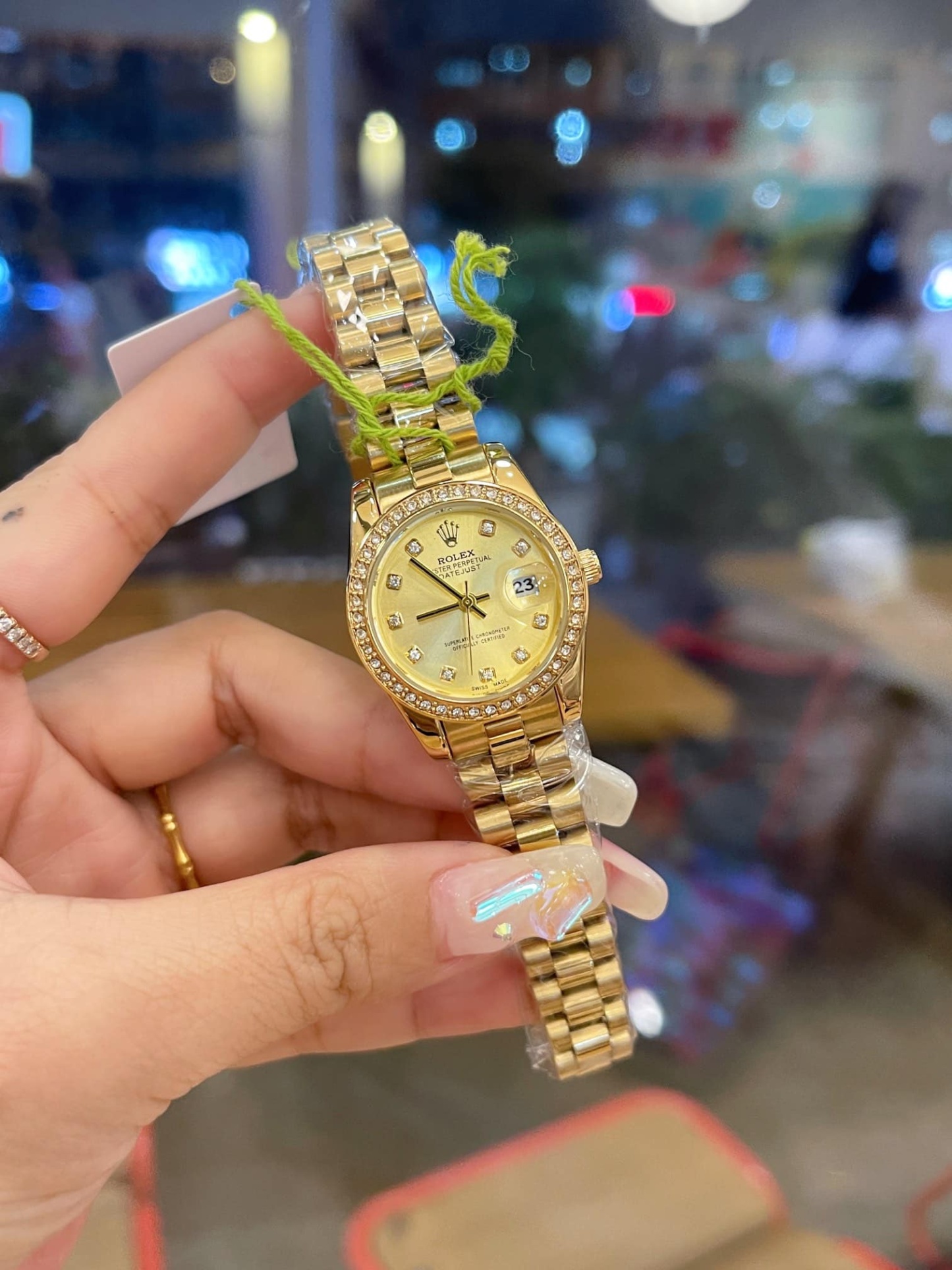 ROLEX LADY DATEJUST 28 DIAMOND DIAL 18K YELLOW GOLD 28MM