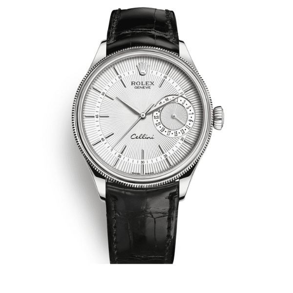 ROLEX CELLINI DATE WHITE DIAL AND SILVER 39MM 50519 0006