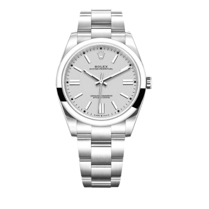 ROLEX OYSTER PERPETUAL WATCH 41MM SILVER DIAL 124300 0006
