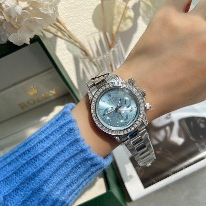 ROLEX COSMOGRAPH DAYTONA ICE BLUE BAGUETTE PLATINUM 40MM 116576TBR
